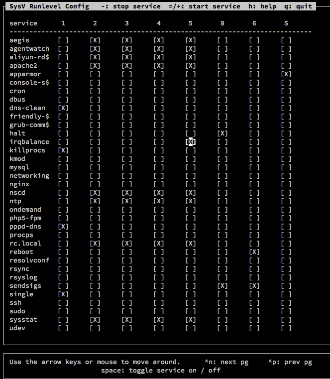 sysv-rc-conf